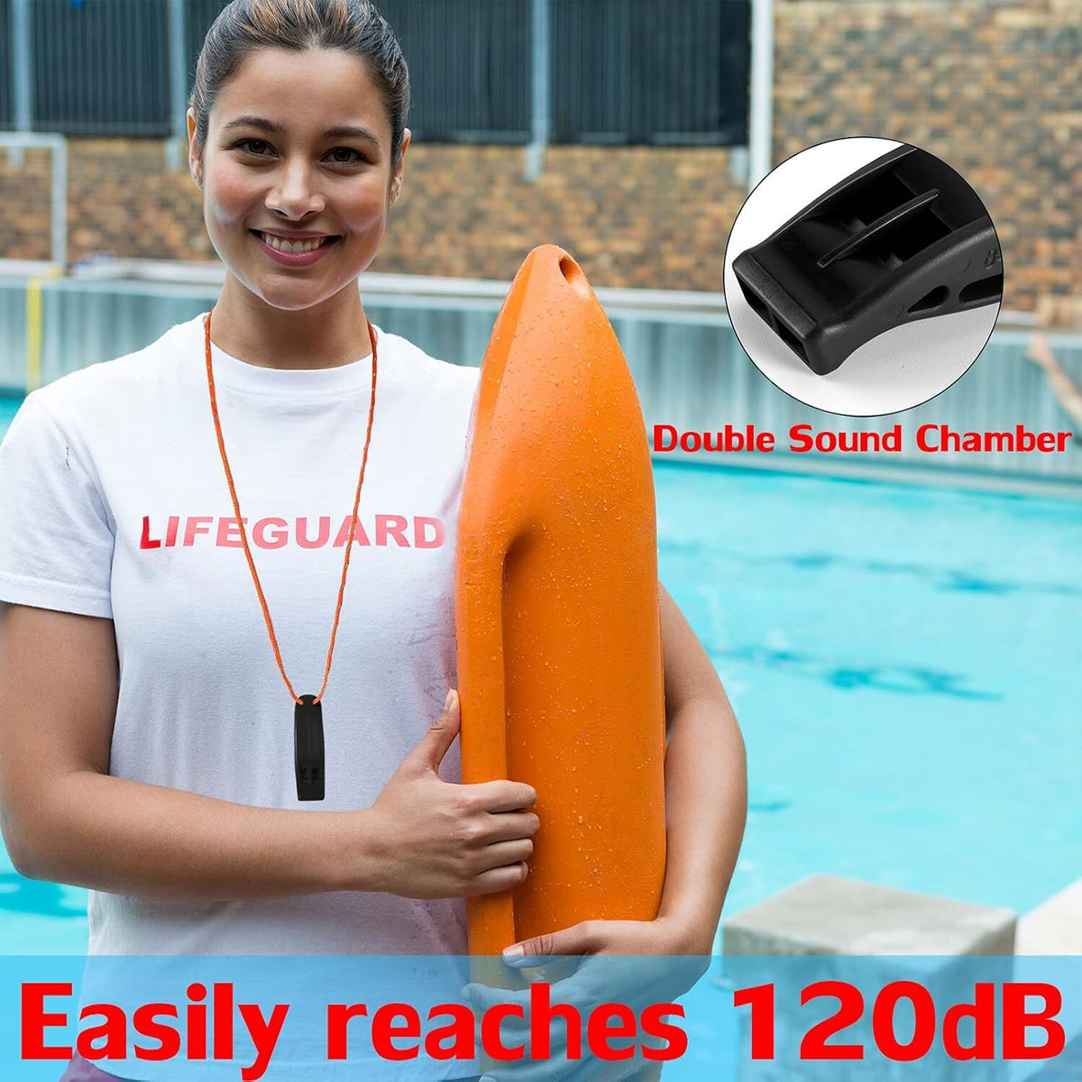 Super Loud Emergency Whistle with Float & Lanyard for Kayak Safety