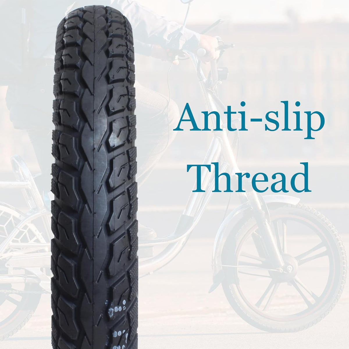 Electric Bike Tire 14x2.125 with Tubes & Tire Levers - Anti-Slip Folding