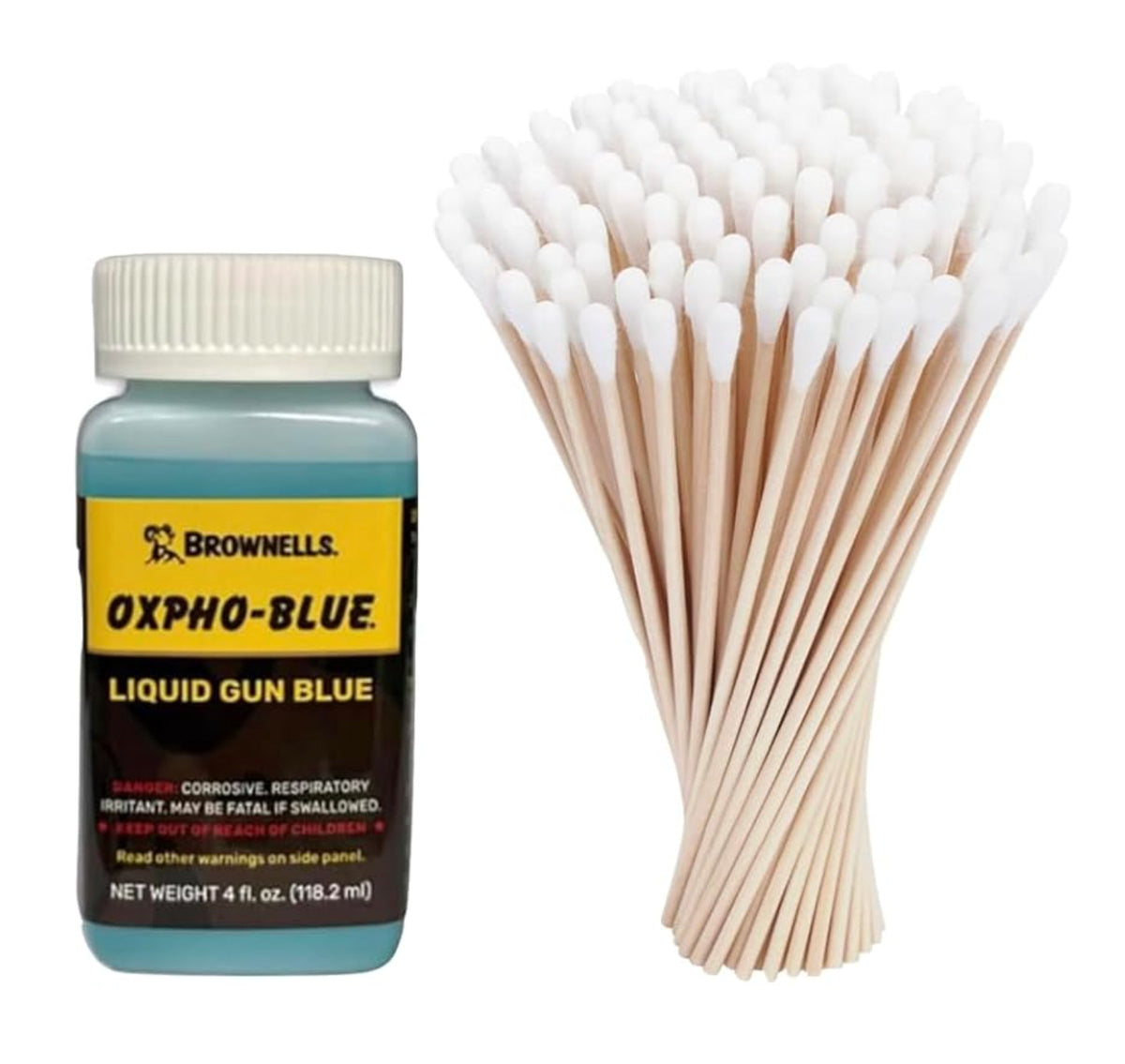Gun Blue Liquid Cold Bluing Solution with 100 Swabs - Professional Grade