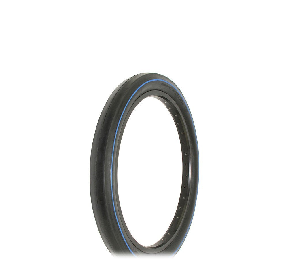 20 x 2.125 Bicycle Tire - Slick Street Cruiser & BMX Tire with Blue Line Sidewall