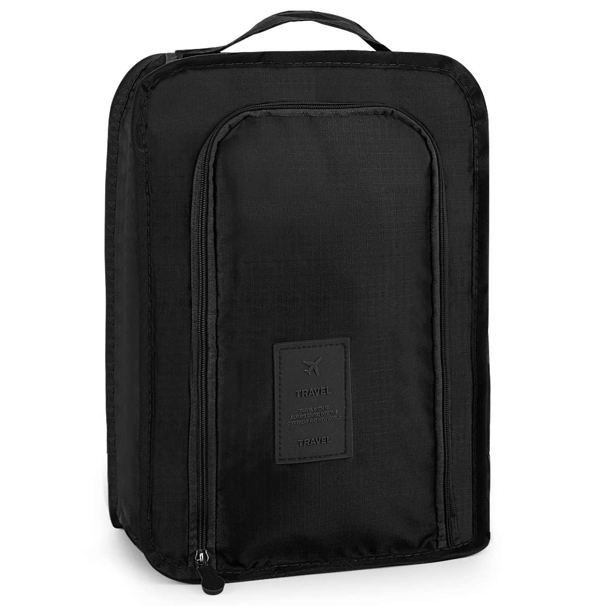 Travel Waterproof Shoe Storage Bag with Mesh Pocket and Zipper Closure