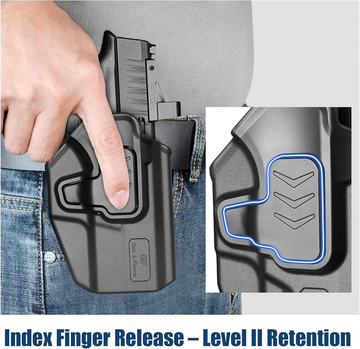 Level II Retention OWB Holster for Springfield Hellcat Pro, RDS Ready, Right Hand