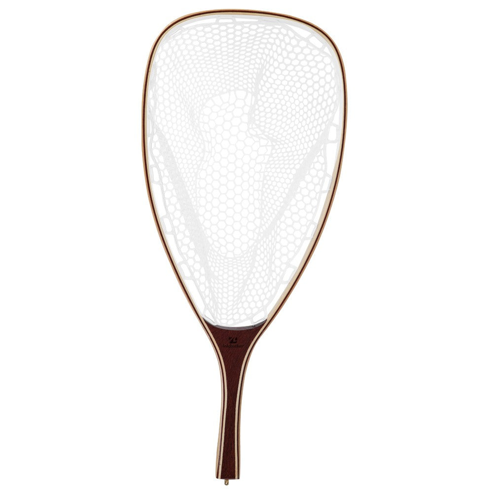 Fly Fishing Net Rubber Mesh Trout Landing Net with Wooden Handle - Catch & Release