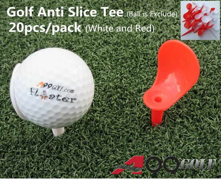 Anti-Slice Golf Tees 20-Pack Plastic Chair-Shaped Golf Tees and Divot Tools