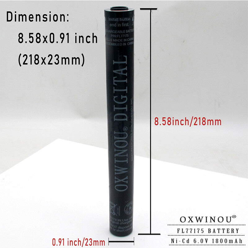 6V 1.8Ah Ni-Cd Flashlight Battery for Streamlight SL-20X LED Stinger
