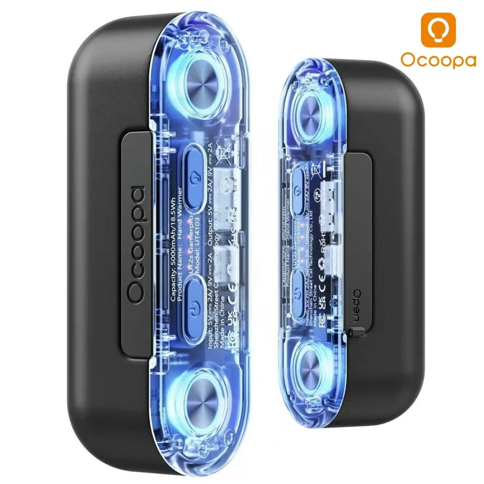 Rechargeable Hand Warmer with Power Bank 16H Heat and RGB Lights for Gaming & Outdoors