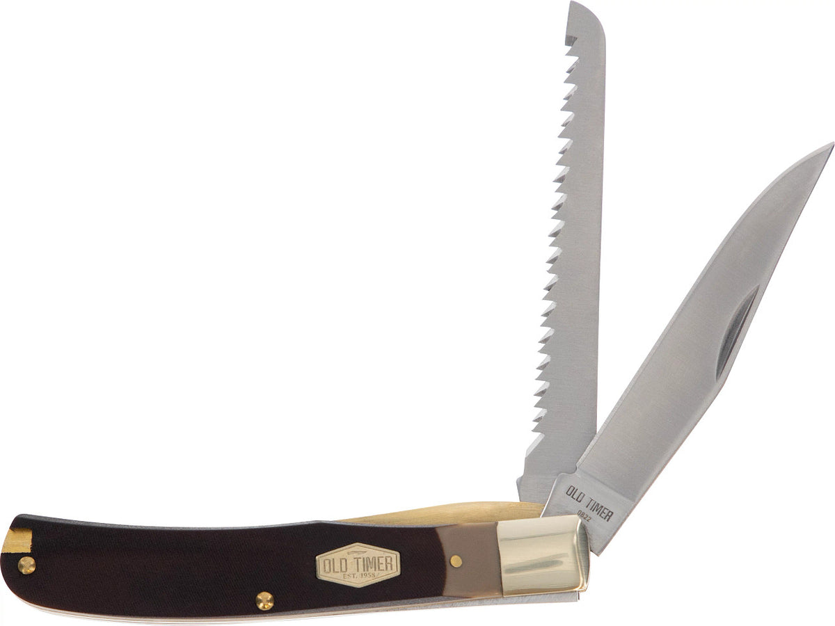 Locking Saw with Field Pick Tweezers and Sheath - Folding Pocket Knife