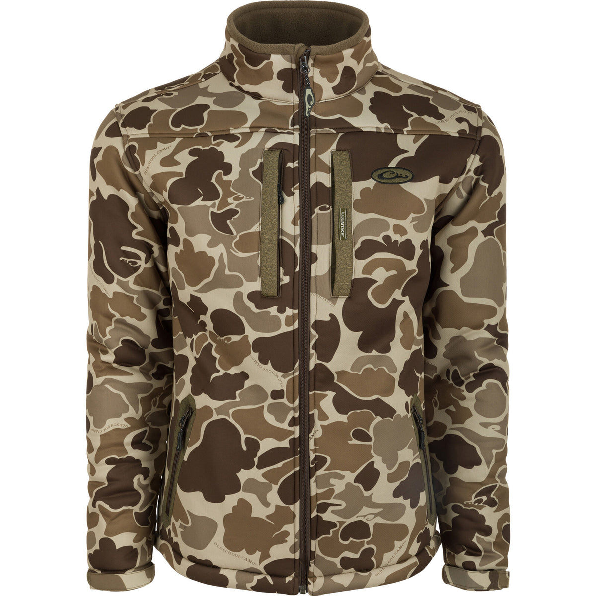 Men's Full Zip Hunting Jacket with Camouflage Pattern - Waterfowl Outerwear