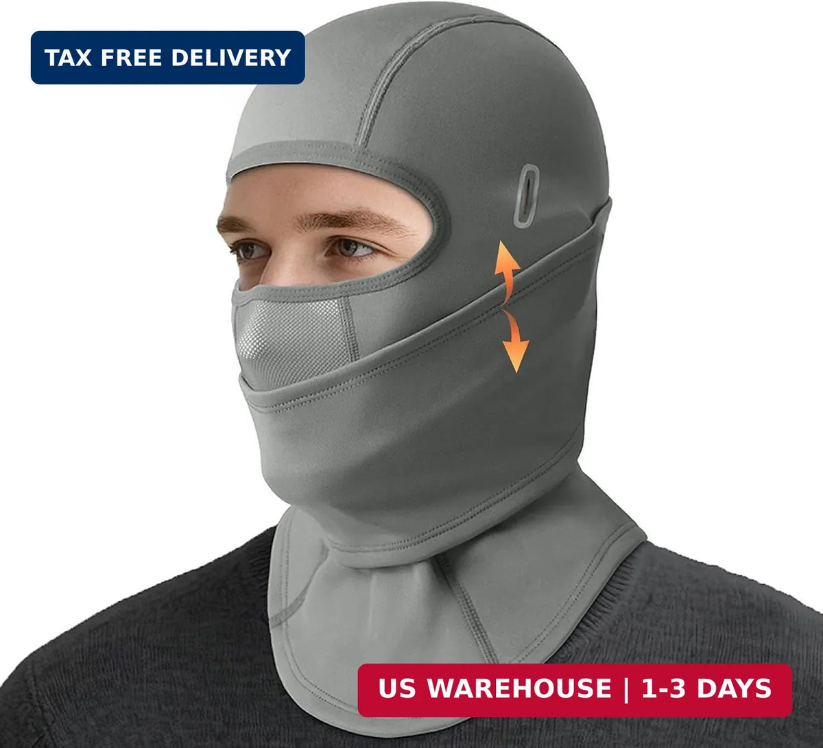Balaclava Face Cover Adjustable Windproof Soft Lined for Outdoor Sports