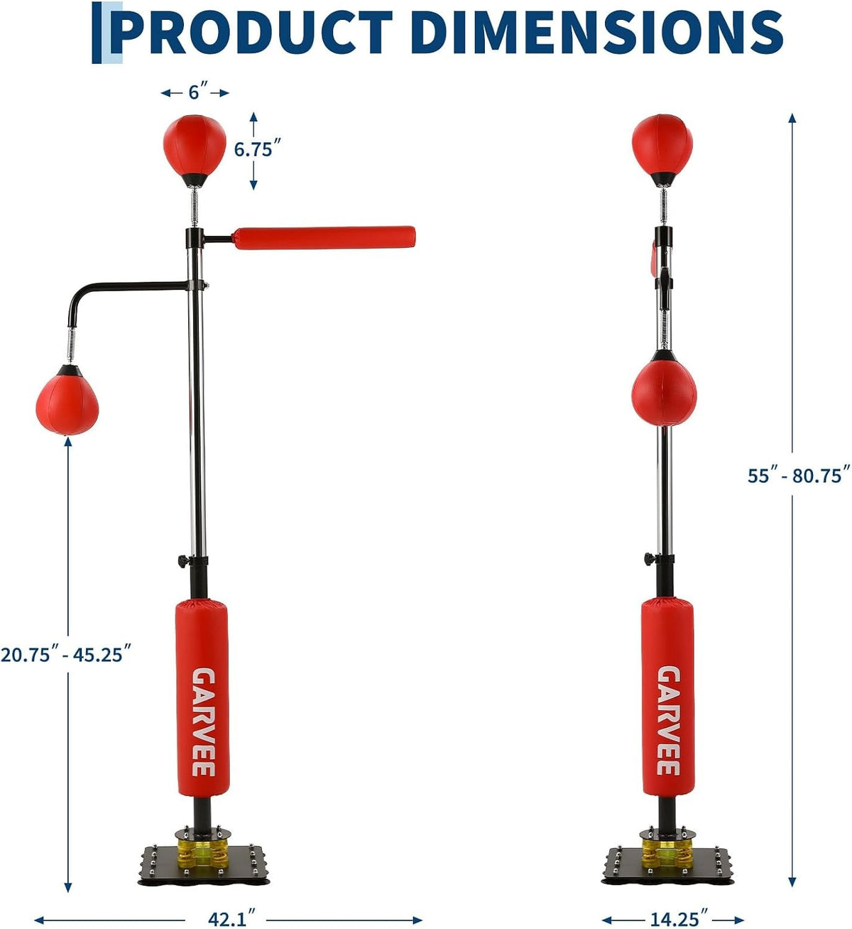 Standing Punching Bag with Adjustable Height and Speed Balls for Boxing & MMA Training