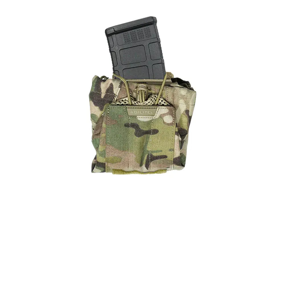 Tactical Auto-Deploy Dump Pouch for Magazines - Green, 5 Capacity