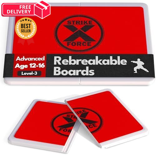 Rebreakable Martial Arts Breaking Board for Taekwondo & Karate - Red Level 3