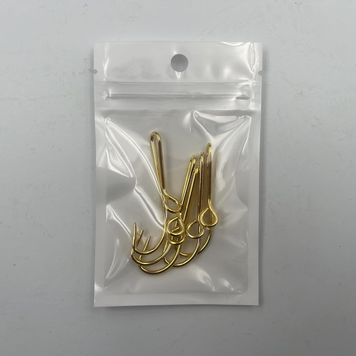 5PCS Gold Fish Hook Hat Pins Cap Tie Clasp Decor