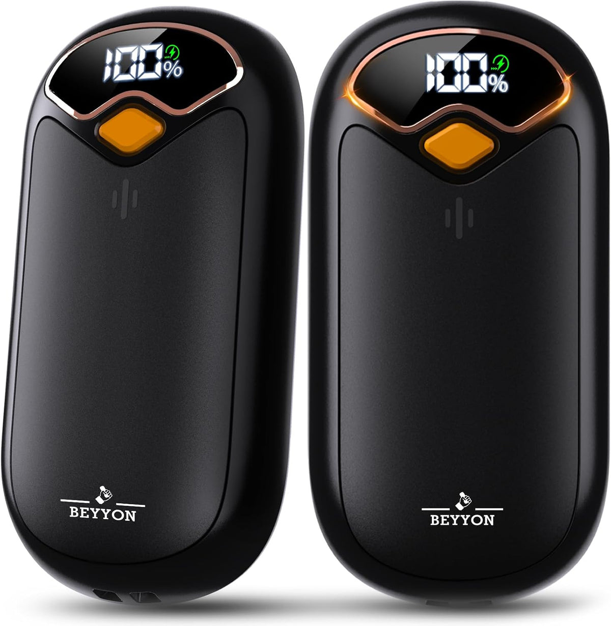 Rechargeable Hand Warmers with LED Digital Display, 2 Pack, Fast Heating