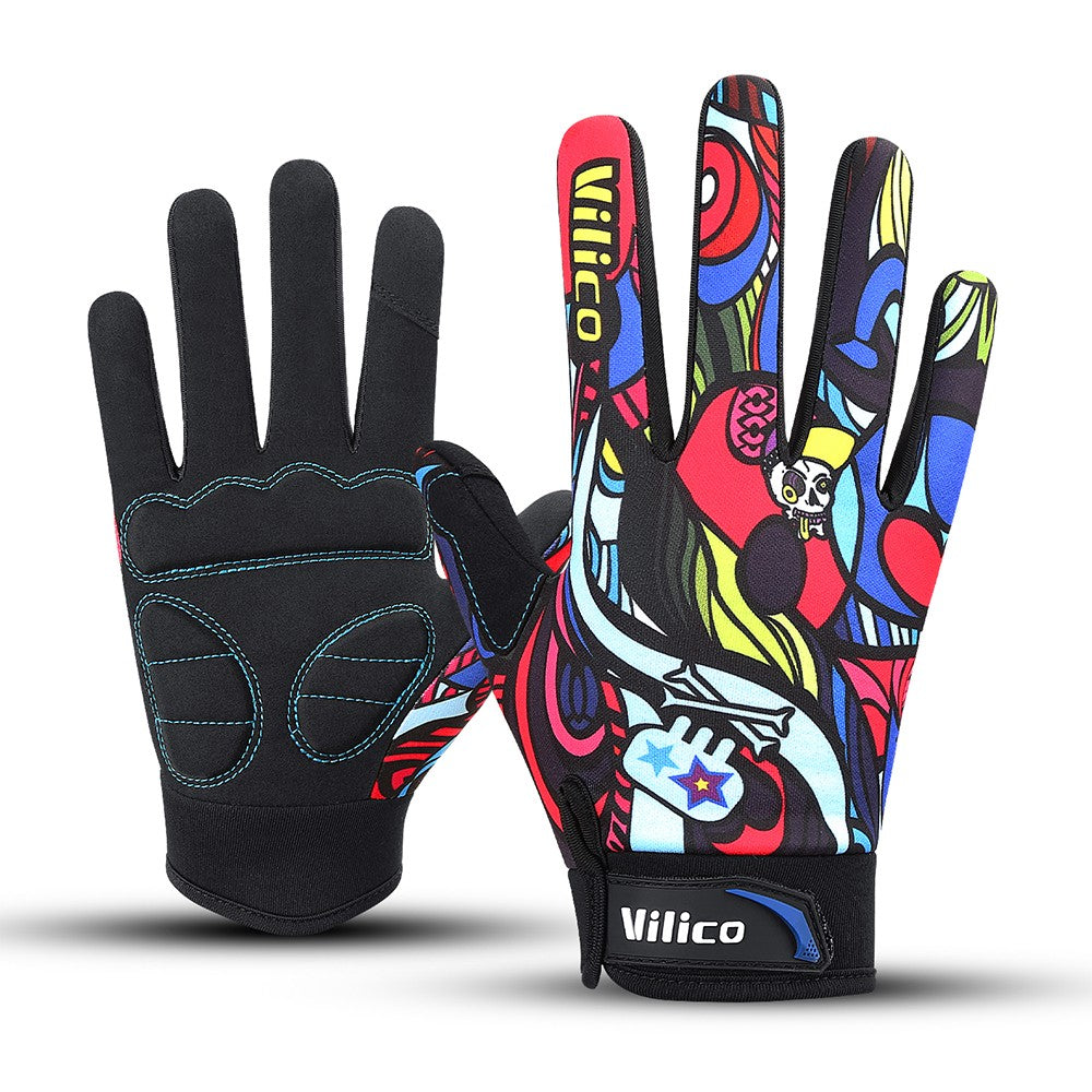 Full Finger Cycling Gloves with Touchscreen Compatibility - MTB Road Bike Gloves