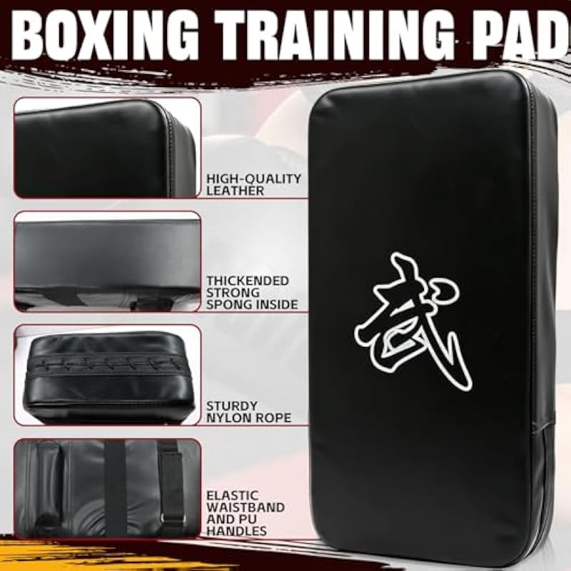 Martial Arts Sparring Gear Set with Punching Mitts and Kick Pads for Teens