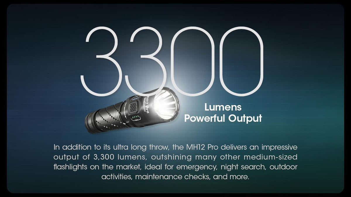 Rechargeable LED Flashlight 3200 Lumens 505m Tactical Outdoors