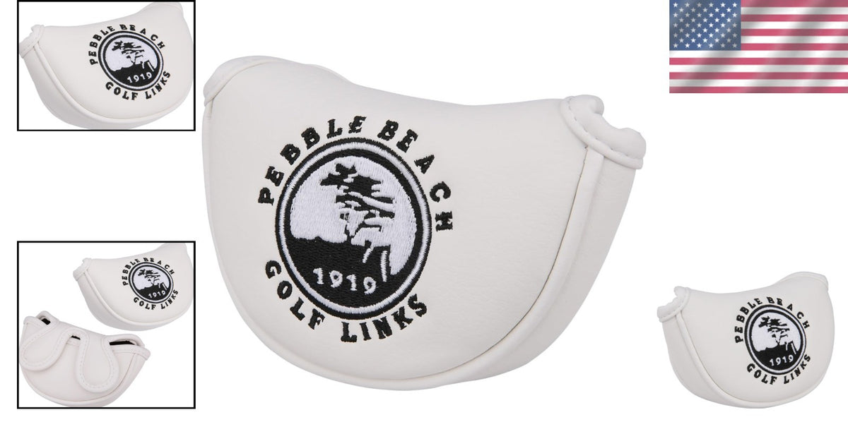 Golf Club Mallet Putter Head Cover White for Center Shaft - Protective & Stylish