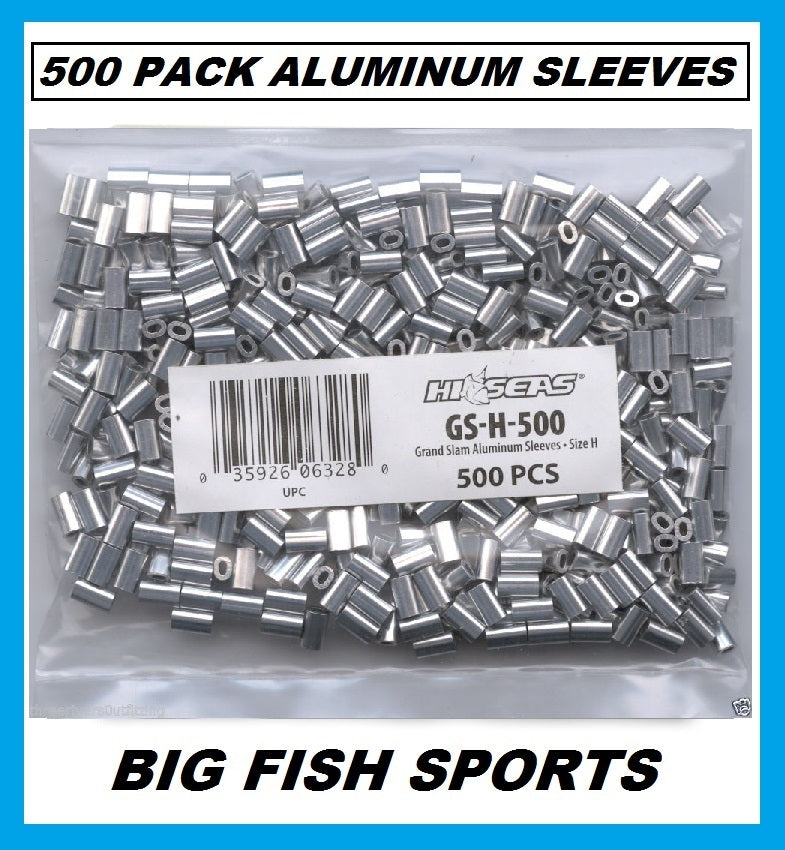 Aluminum Sleeve Fishing Line Crimp Sleeves 1.2mm Size H 500pcs - Tournament Grade
