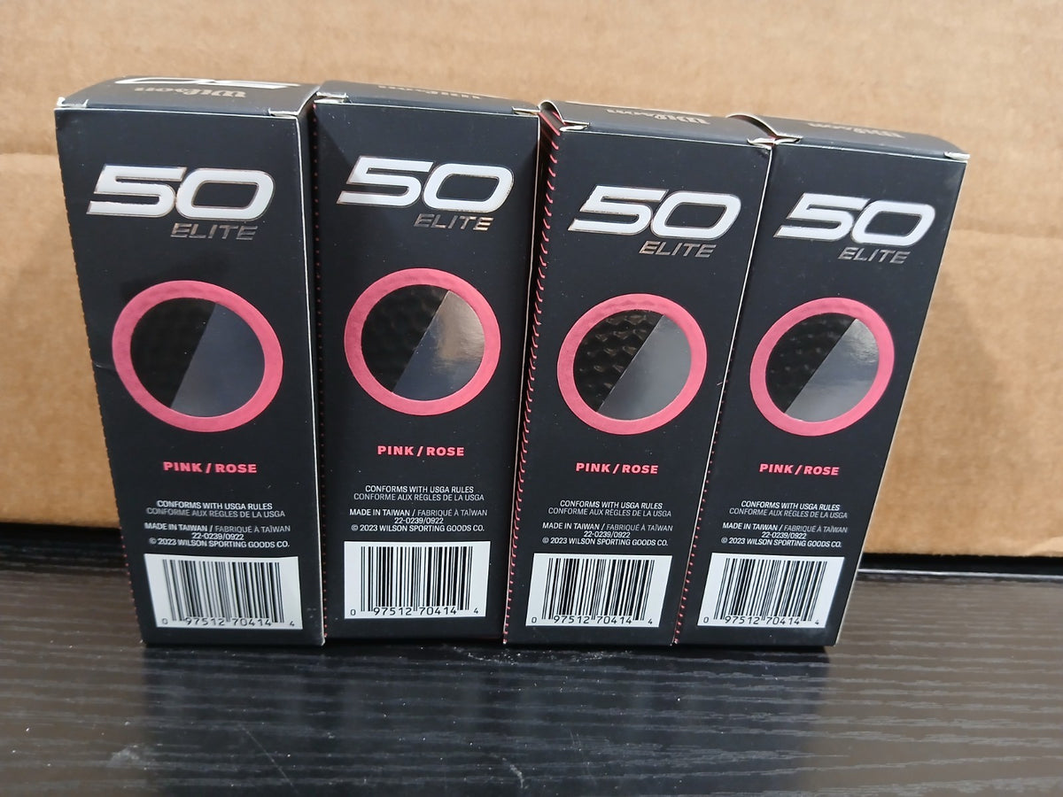 Wilson 50 Elite Golf Balls 12 Pack Pink Rose - High-Performance Golf Balls