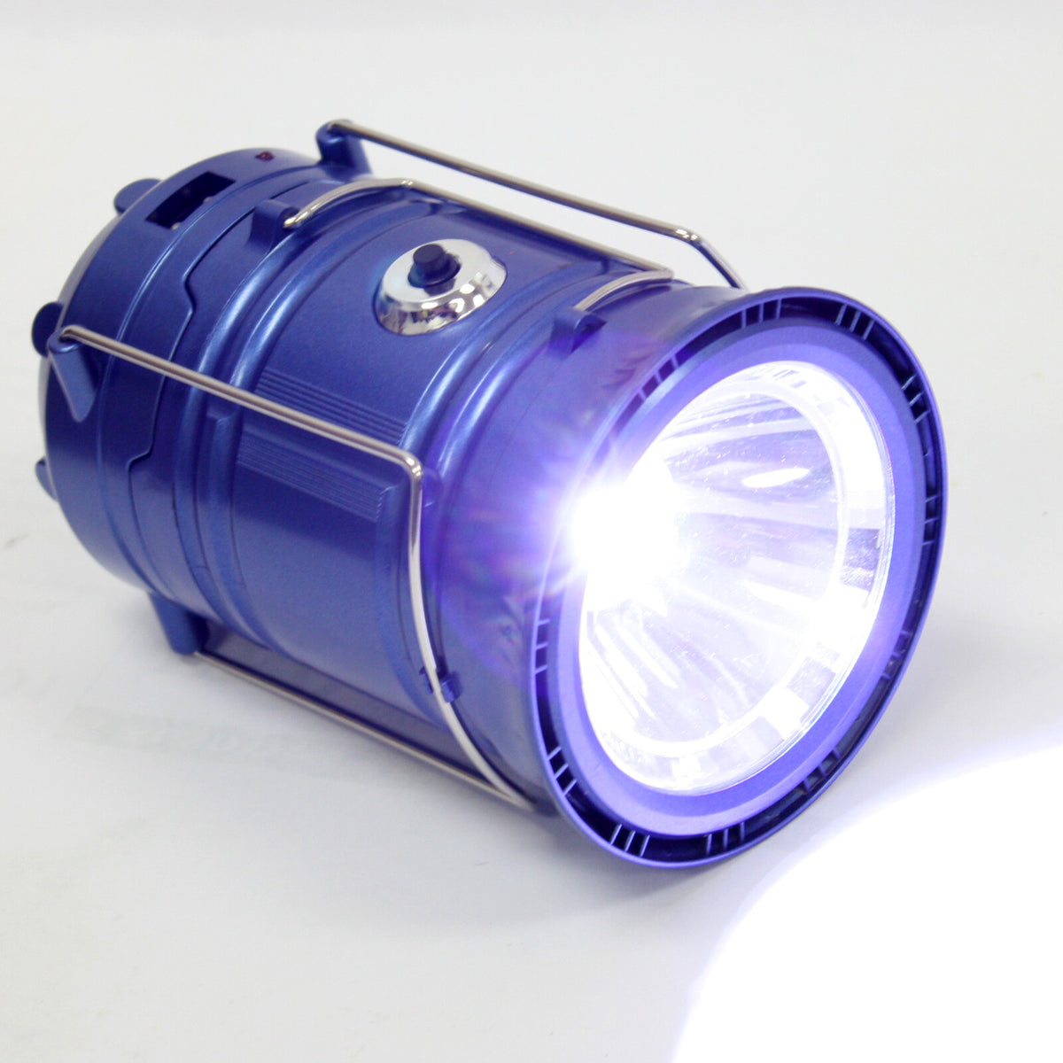 Rechargeable Solar Camping Lantern with Power Bank and LED Flashlight