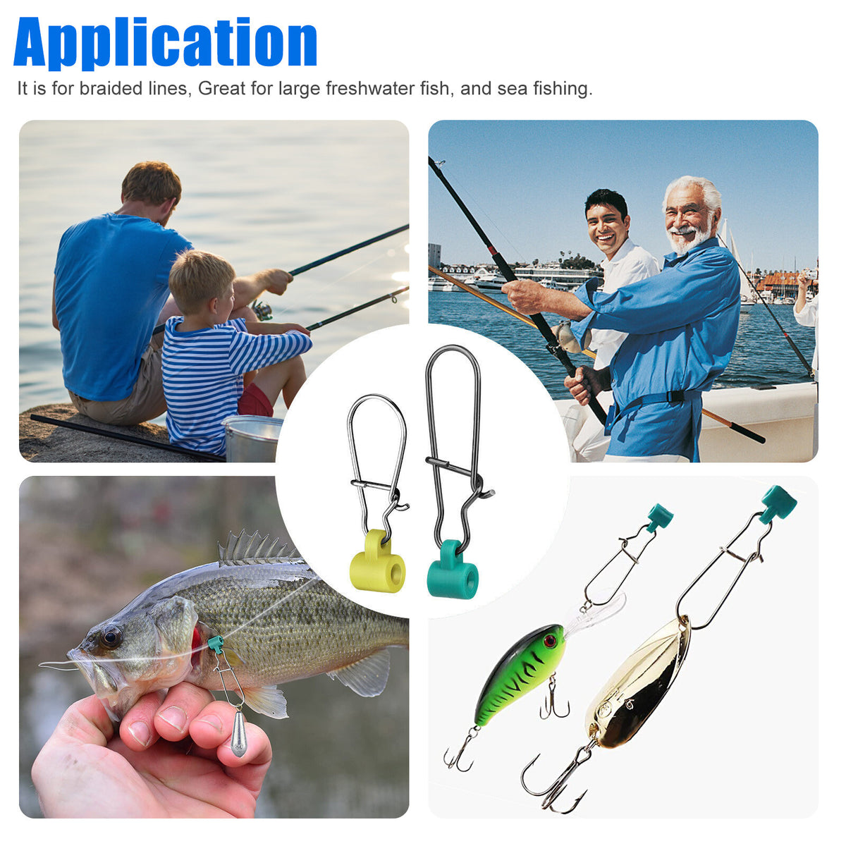Heavy Duty Fishing Sinker Slides Stainless Steel Line Finders 50-100 Pcs