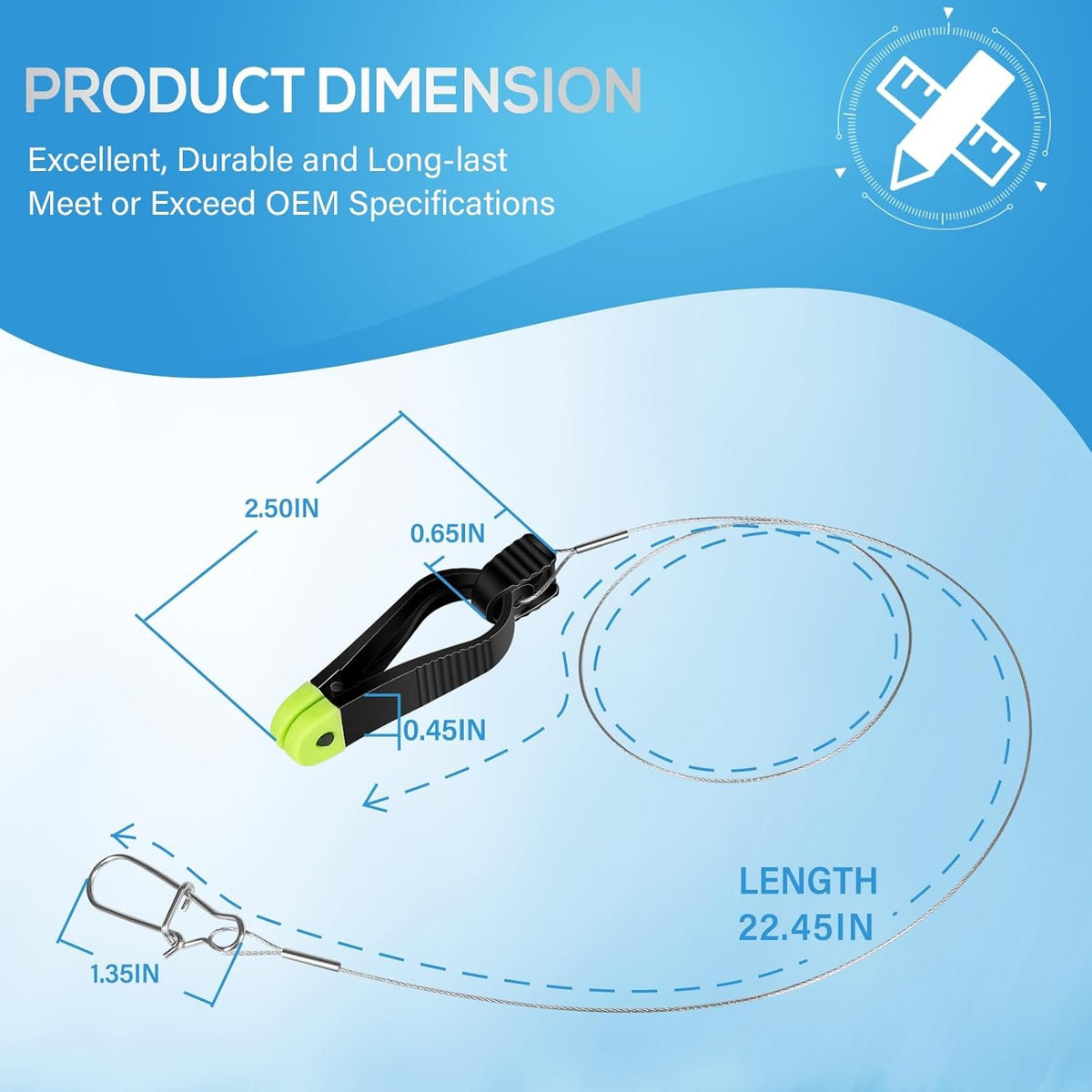 Mini Power Grip Plus Line Release Clip with Cannonball Snap for Fishing Trolling