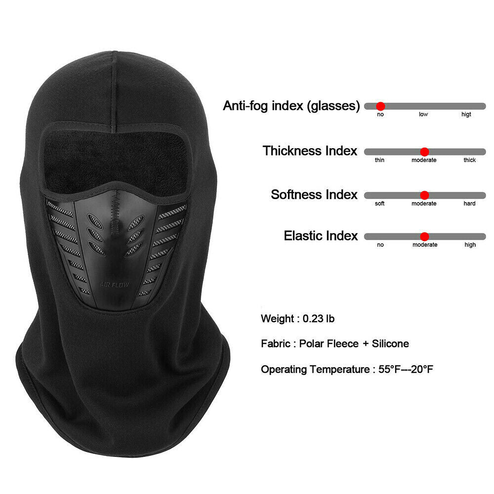 Unisex Thermal Windproof Full Face Mask for Motorcycle Ski Outdoor Winter