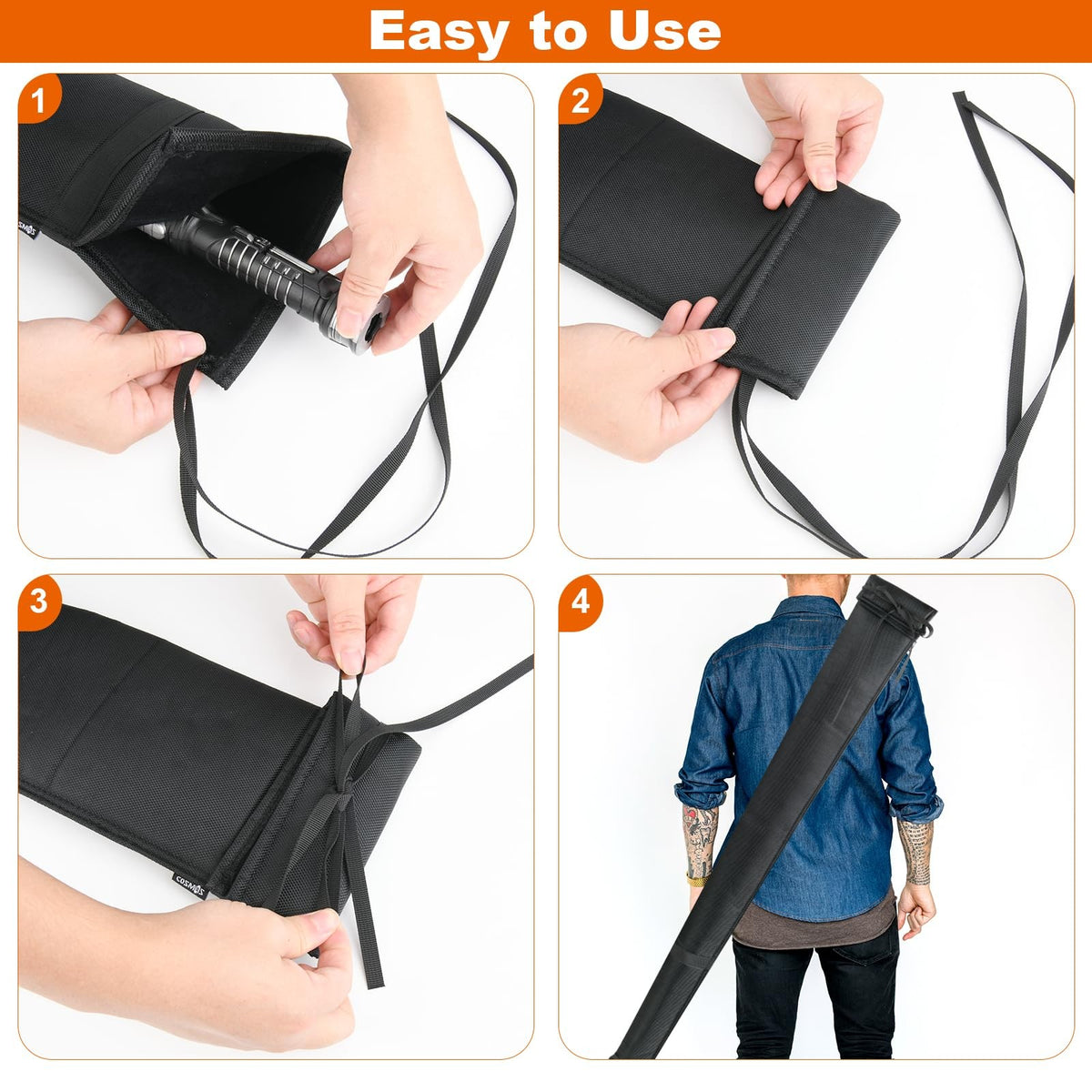 50-Inch Lightsaber Carrying Bag with Shoulder Strap - Heavy Duty Sheath for Cosplay & Collectibles
