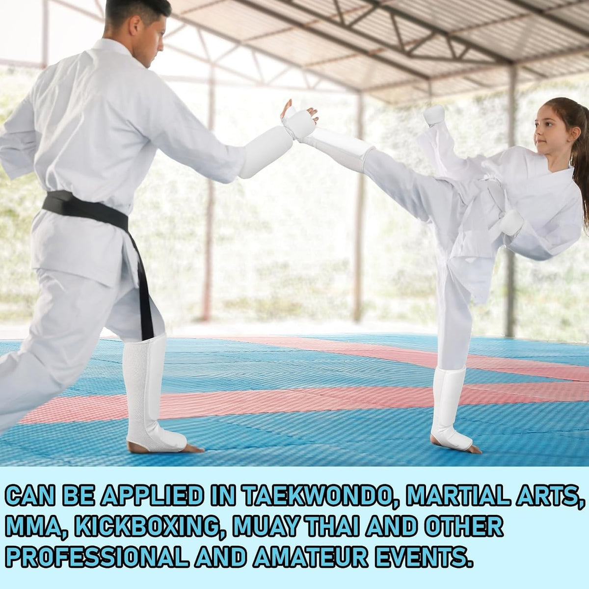 Martial Arts Shin & Forearm Protective Gear Set for Taekwondo & MMA
