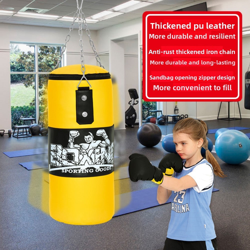 Boxing MMA Training Gloves Set with Chain and Heavy Duty Punching Bag