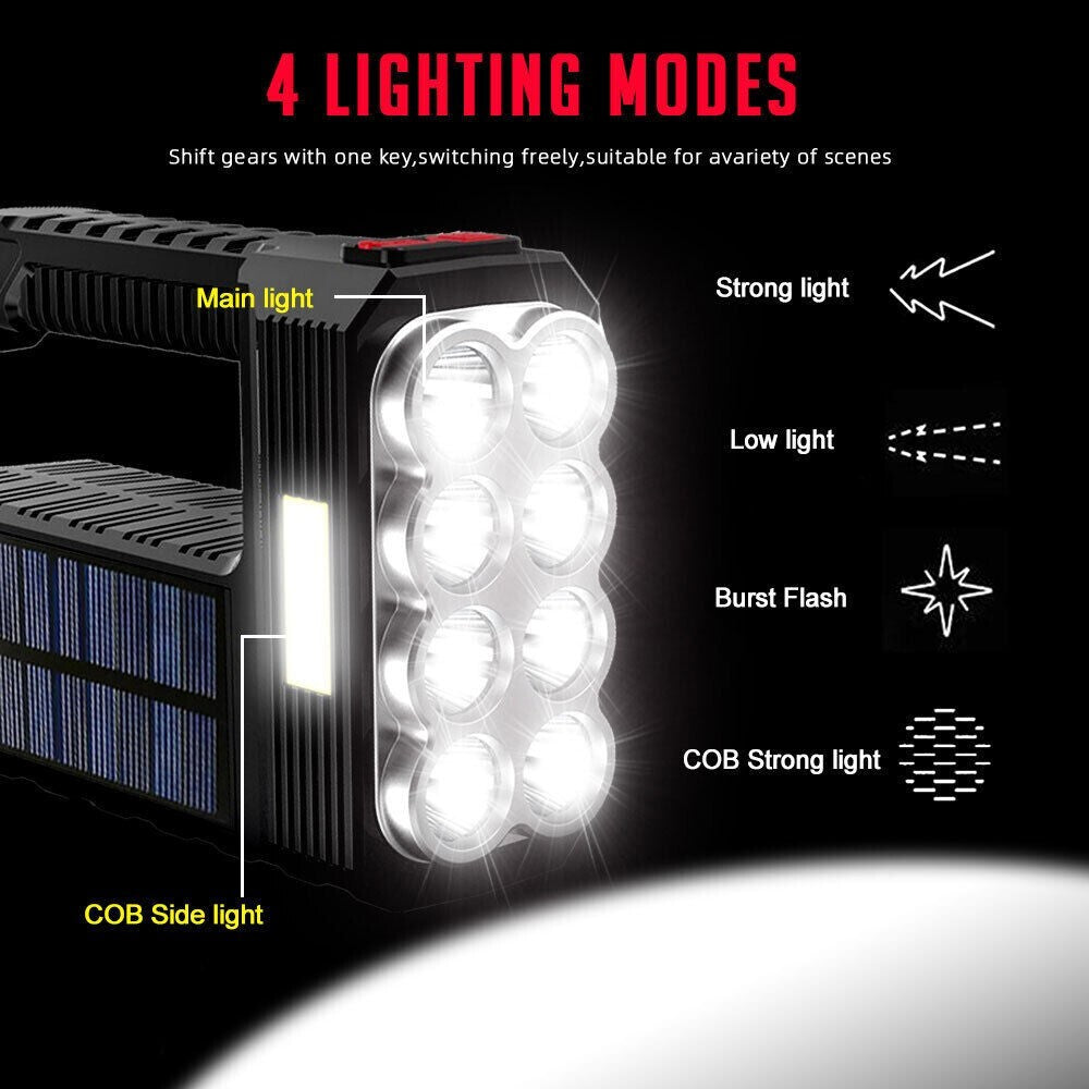 Rechargeable LED Tactical Flashlight 12000000LM USB Outdoor Searchlight