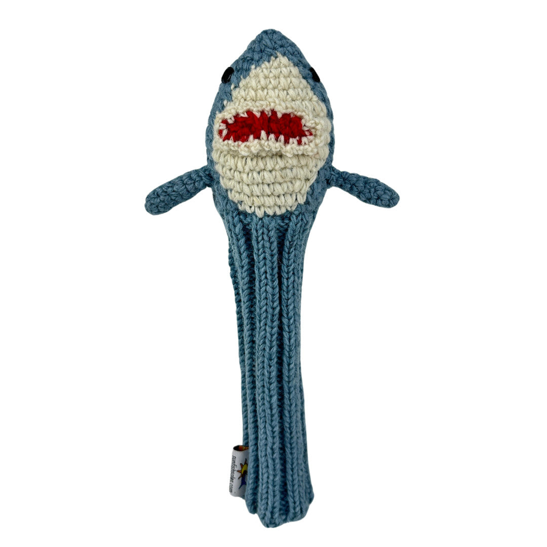 Knit Wool Golf Headcover for Hybrid & Utility Clubs - Sunfish Shark Animal Design