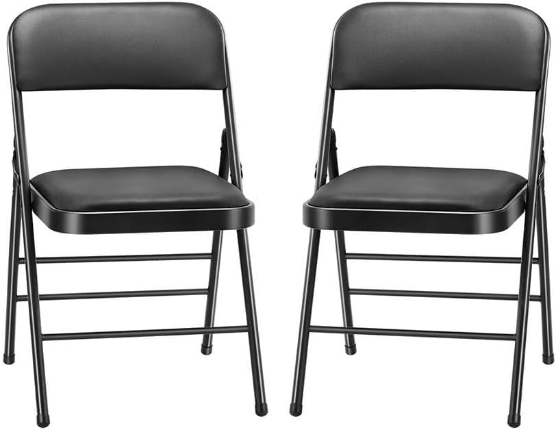 Padded Folding Chairs with Cushions - Metal Frame for Events & Parties