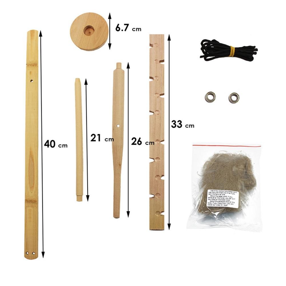 Primitive Fire Starter Kit - Wood Bow Drill Survival Fire Making Tool