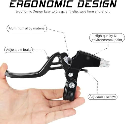Bike Brake Set with C Calipers, Cables, Levers & Pads - Front & Rear