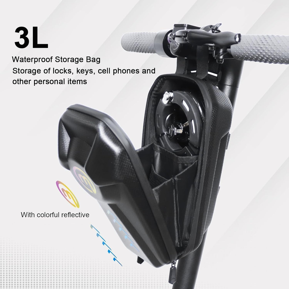 Heavy Duty 8mm Chain Lock for Electric Scooters with 3 Keys & Waterproof Bag