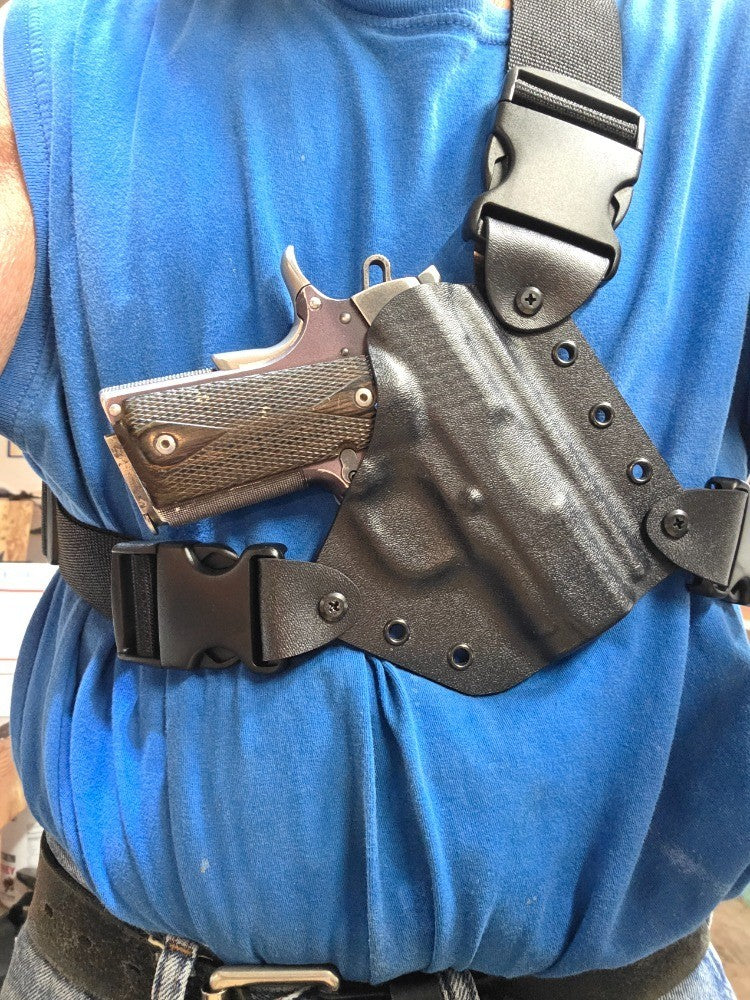 Poly Public Defender Chest Holster Adjustable for Law Enforcement & Tactical Use