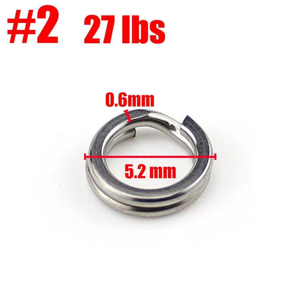 Heavy Duty Stainless Steel Fishing Split Rings for Saltwater Big Game Tackle