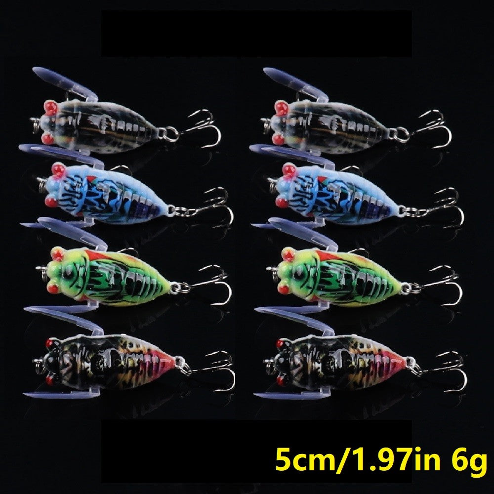 8pcs Topwater Fishing Lures Plastic Hard Bait Artificial Bionic Tackle Set