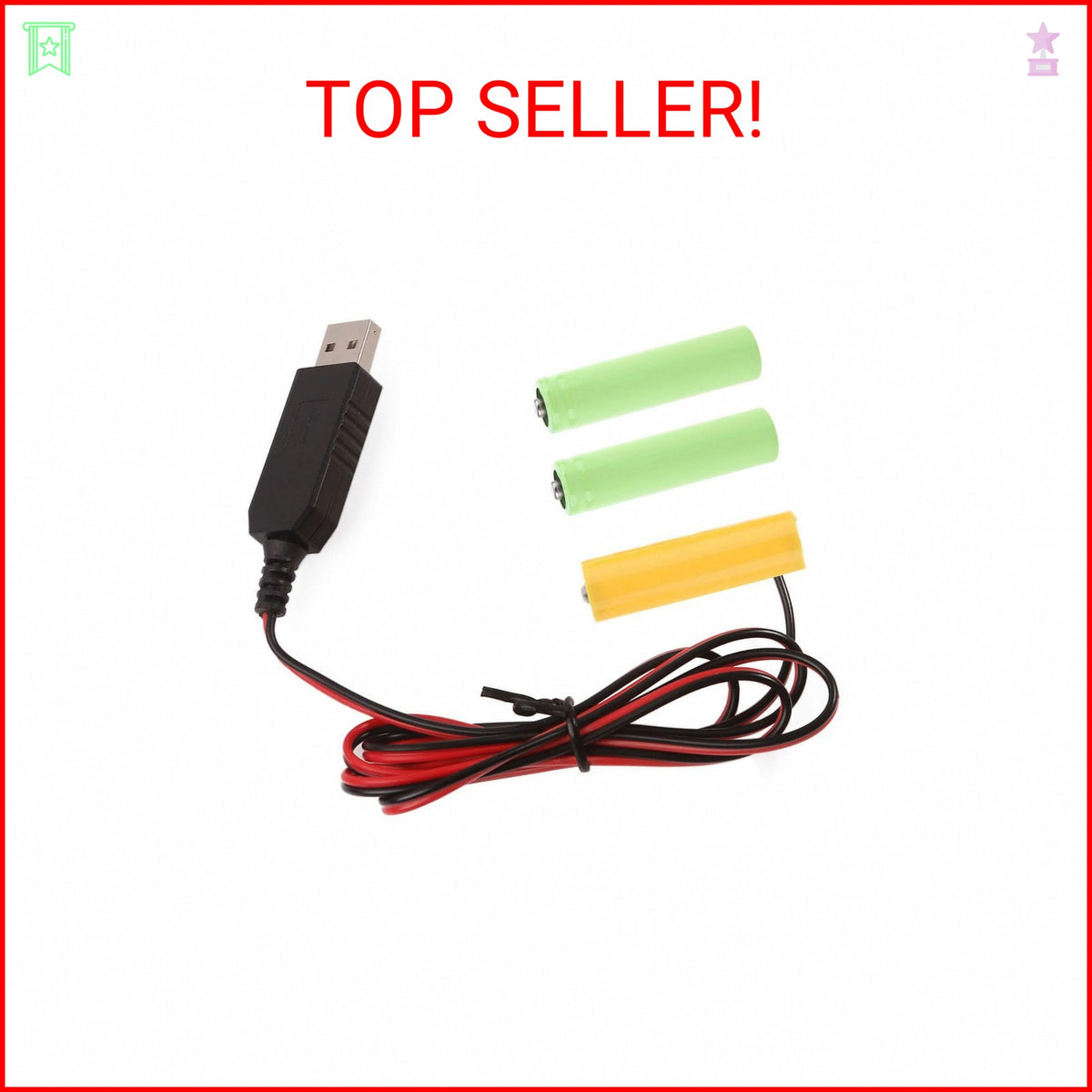 USB Power Converter for 4.5V AA Battery Eliminator Replacement 3PCS 1.5V AA