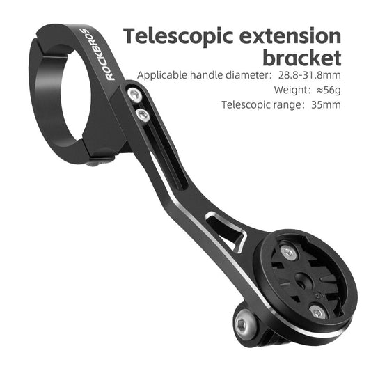 Bike Computer Mount Light Holder Extension Bracket for Garmin GoPro - Aluminum