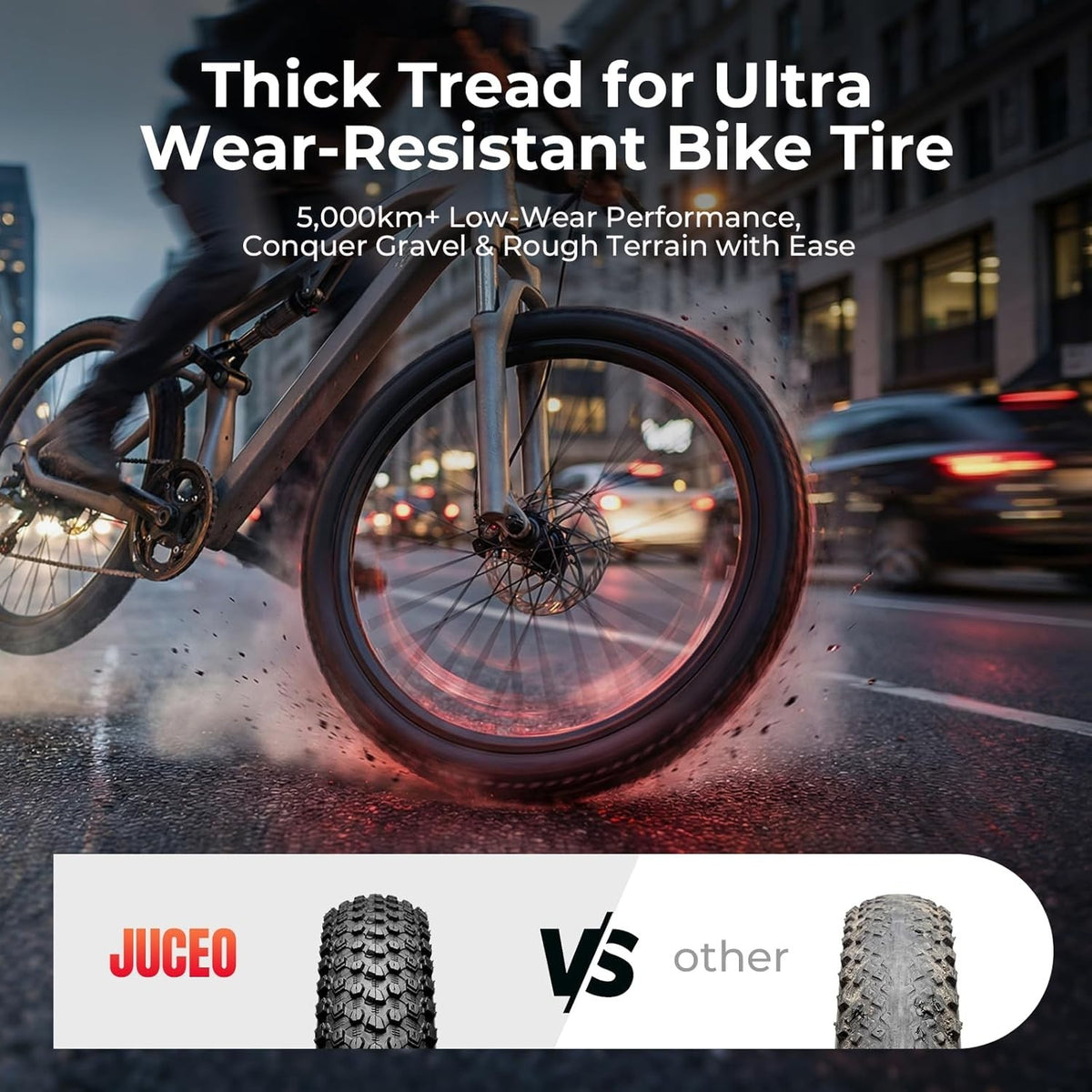 26x1.95 Inch Bicycle Tire and Tube Set for Mountain and All-Terrain Bikes