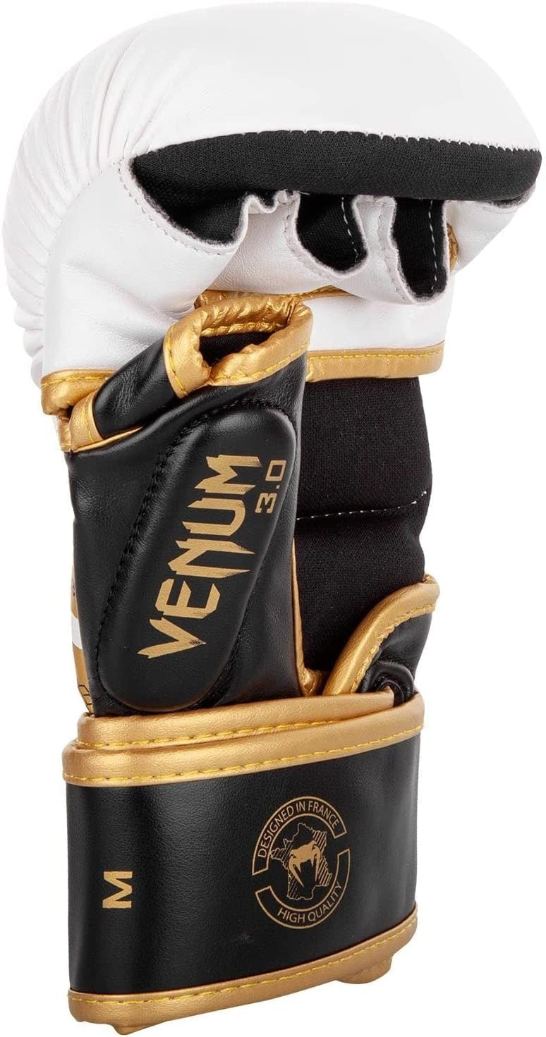 Venum Challenger 3.0 Sparring Gloves - White Black Gold - L/XL