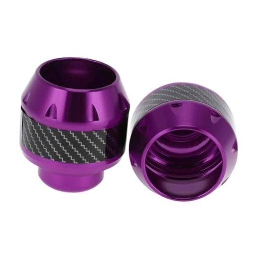 Purple Motorcycle Frame Sliders Crash Protector Set - Wheel & Fork Guards