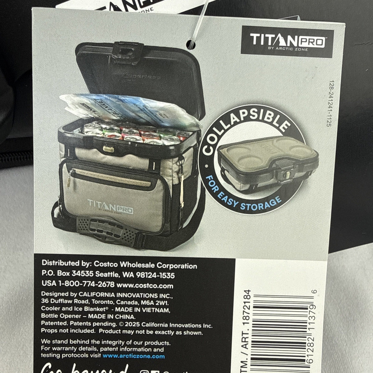 Titan PRO 40 Can Iceless Zipperless Cooler Gray - Portable Leakproof Food & Beverage Carrier