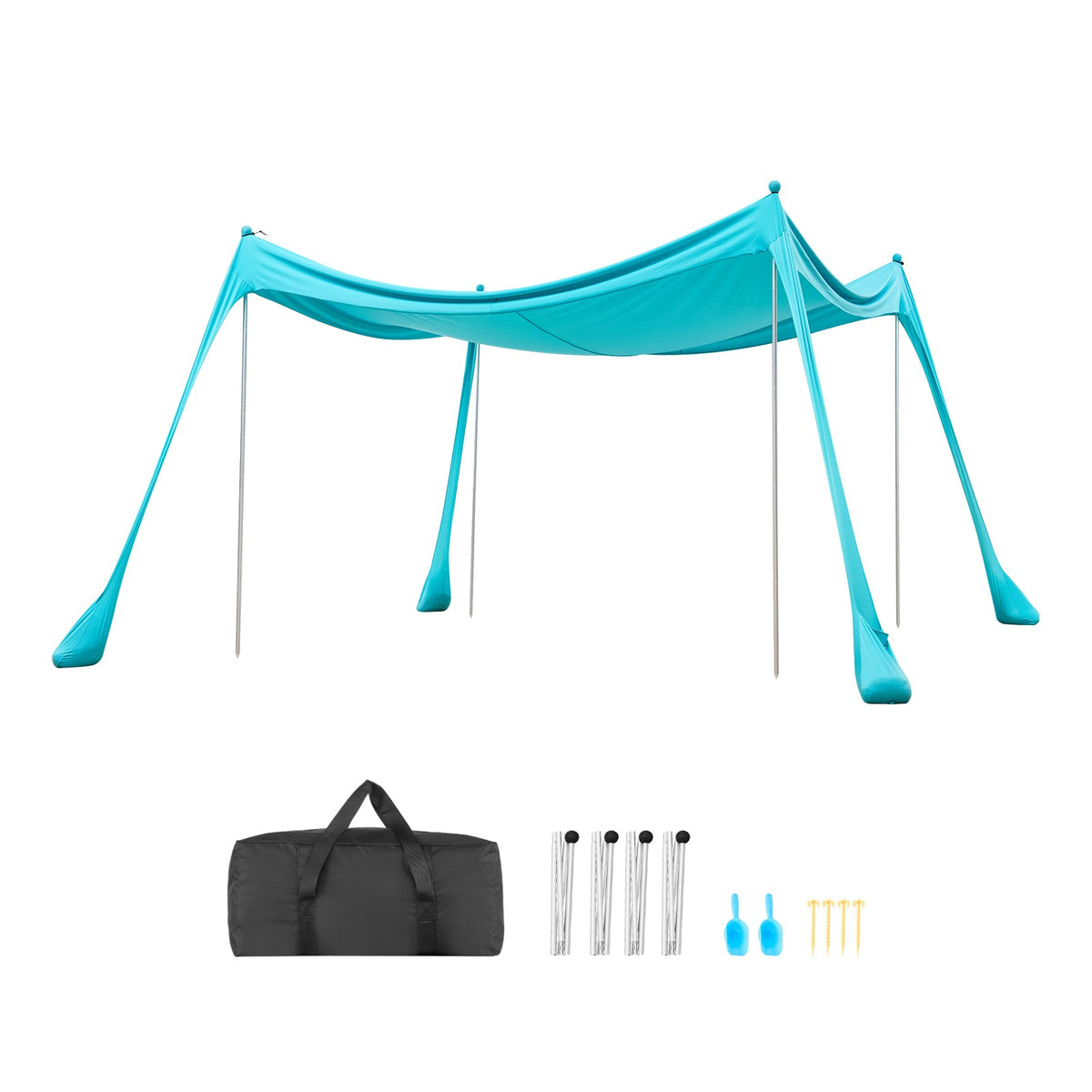 10x10ft Pop Up Beach Tent Sun Shelter UPF 50+ Turquoise Portable Canopy