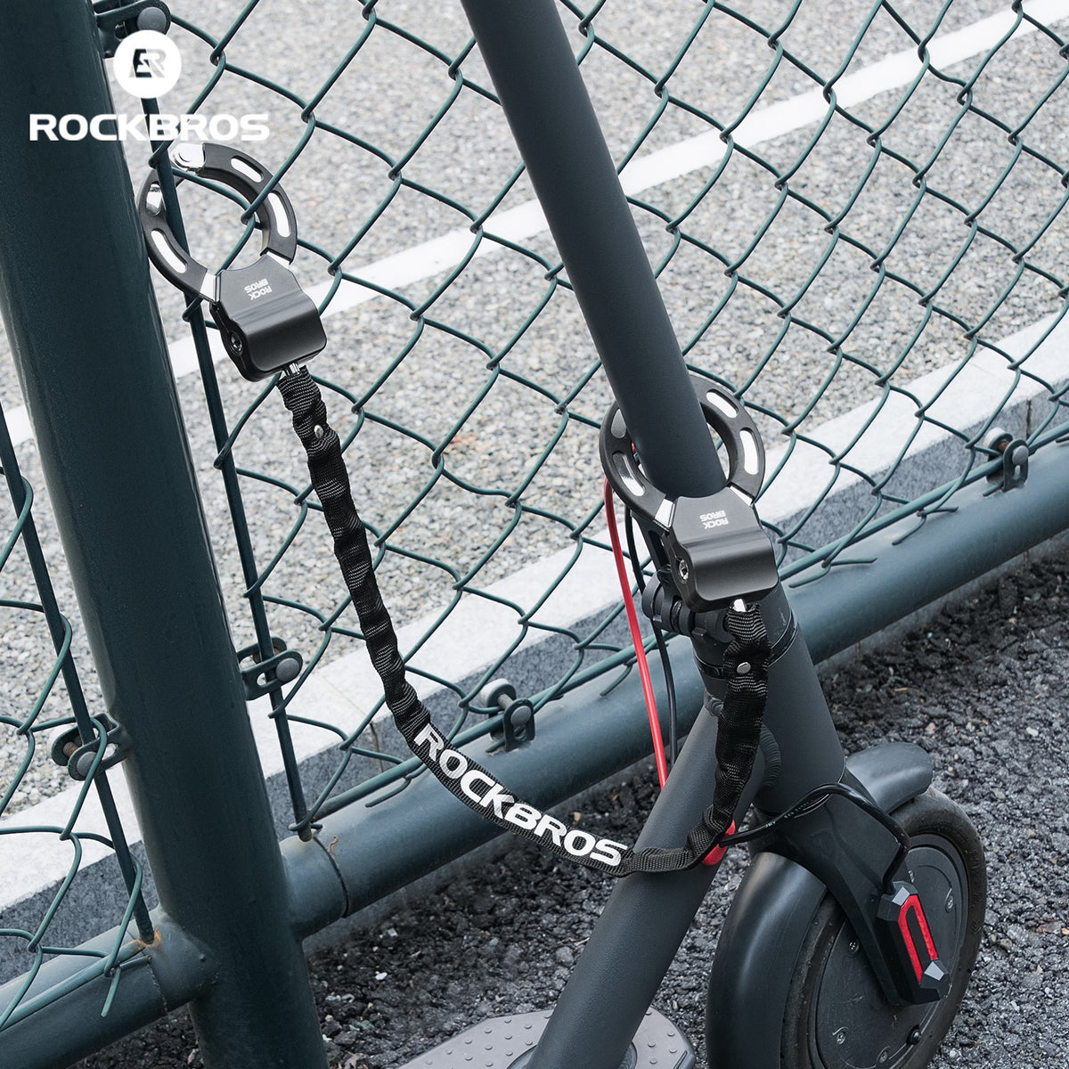 Bike Chain Lock 23.4 Inch Anti-Theft Security Lock with Key for Scooter and Bicycle