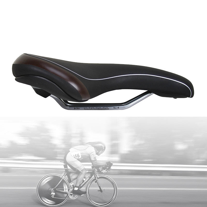 Comfort Hybrid Bicycle Saddle with Gel Padding and Steel Rails