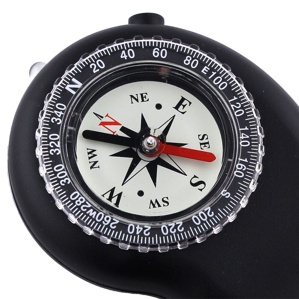 3-in-1 Compass with LED Flashlight & Lanyard for Hiking Camping